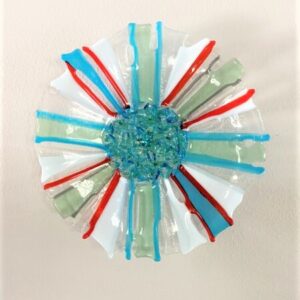 Arctic Sun Fused Glass Wall Art