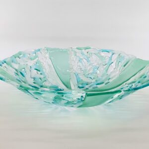 Fused glass art bowl