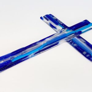 Fused glass cross by Glass Art by Betty