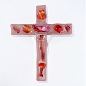 Cross Artwork Glass art by Betty