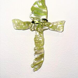 Green Swirly Cross